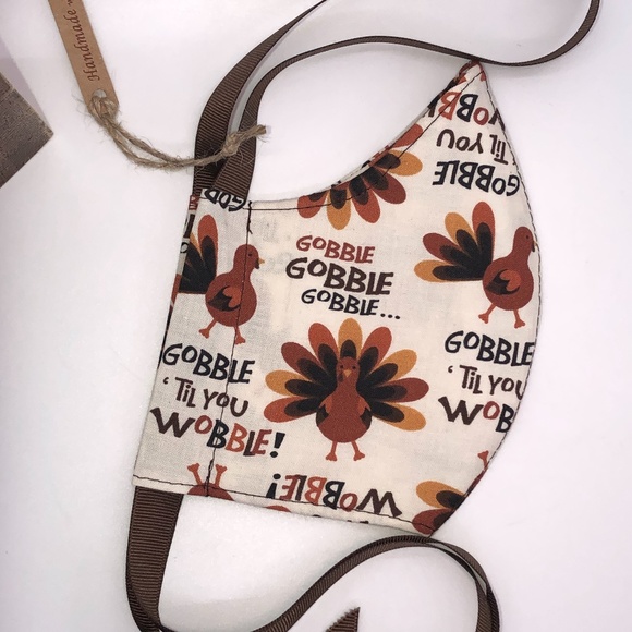 GOBBLE TIL YOU WOBBLE FACE MASK~NEW! - Picture 2 of 15